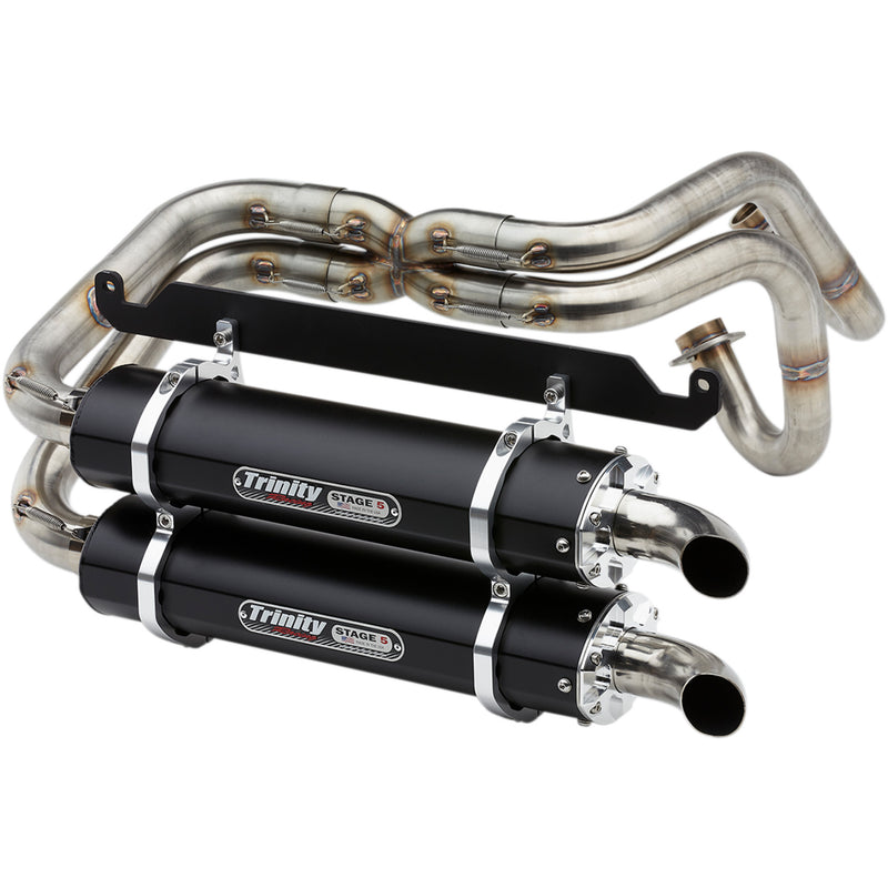 Trinity Racing Stage 5 Dual Canister Exhaust System - TR-4170D-BK Honda Talon 2019-2022