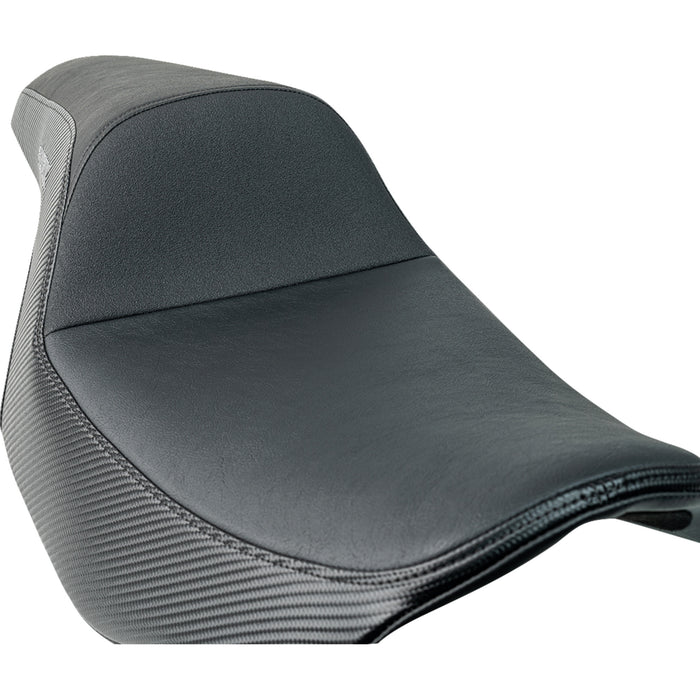 SLYFOX 0801-1840 4685B-Slyfox The Drifter Seat - Drifter Tour Seat - Vinyl w/ Slipstop - Gray Logo - FL '23-'24