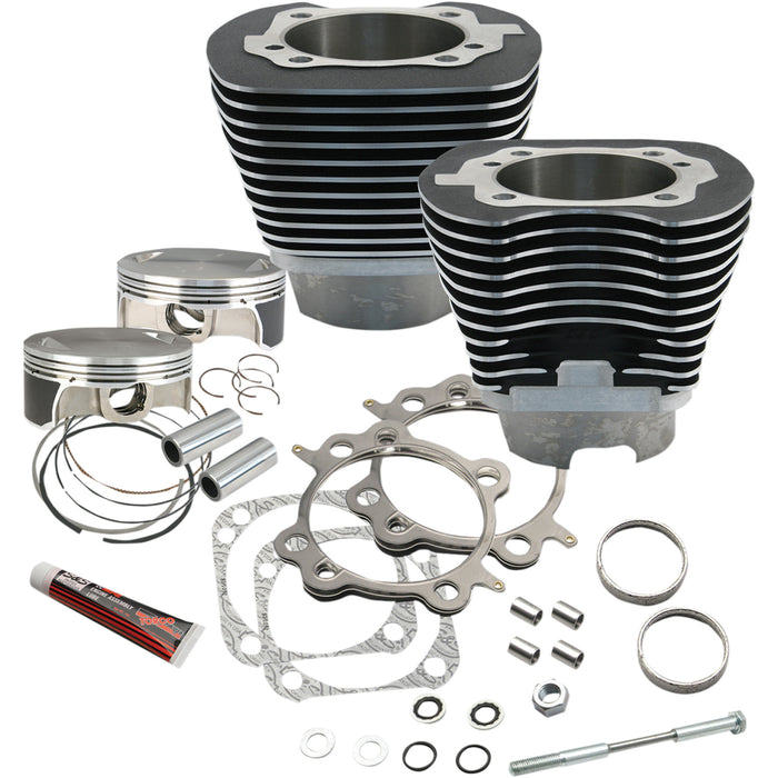 S&S CYCLE 0931-0539 910-0221 Big Bore Cylinder Kit - 117" Big Bore Cylinder Kit - Twin Cam - Black