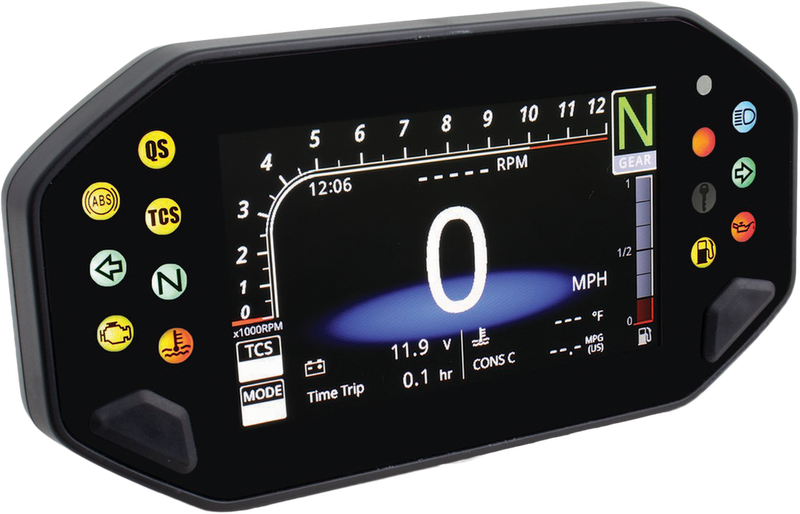 Koso North America 27-5900 BA081000 RX-4 TFT MULTIFUNCTION METER BLACK YAM