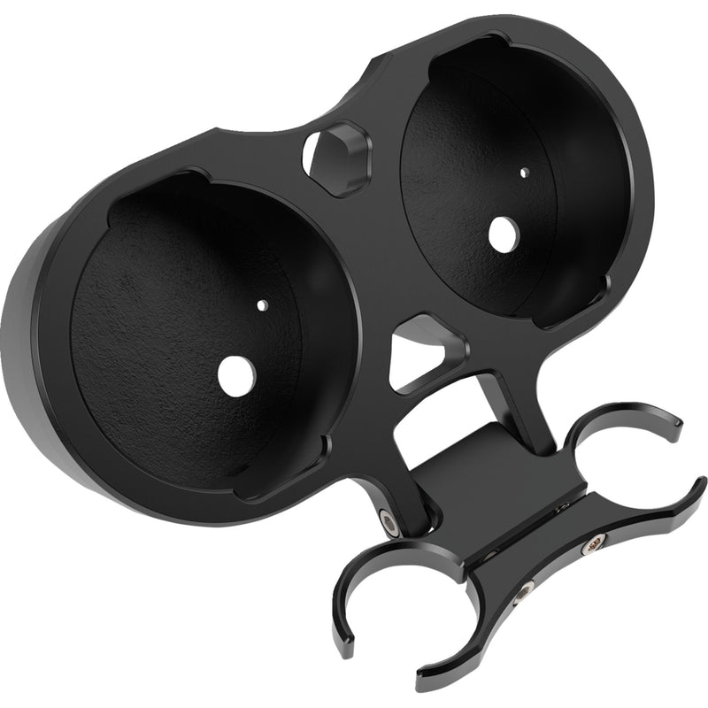 LA CHOPPERS 2201-0279 LA-7398-12B Gauge Mount - T-Bar Gauge Mount - Dual - Black - 1.25" Diameter