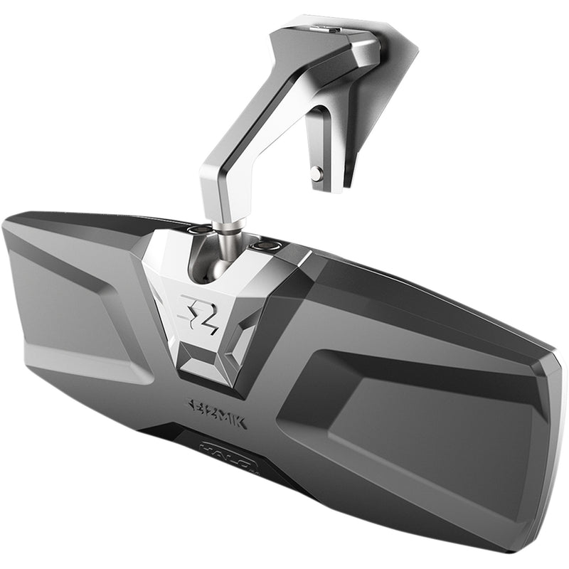 SEIZMIK 0640-1405 56-18027 Halo R Rear View Mirror with Cast Aluminum Bezel - Maverick X3 Mirror - Halo R - Rear View - Rectangle - Silver - Can Am Maverick X3
