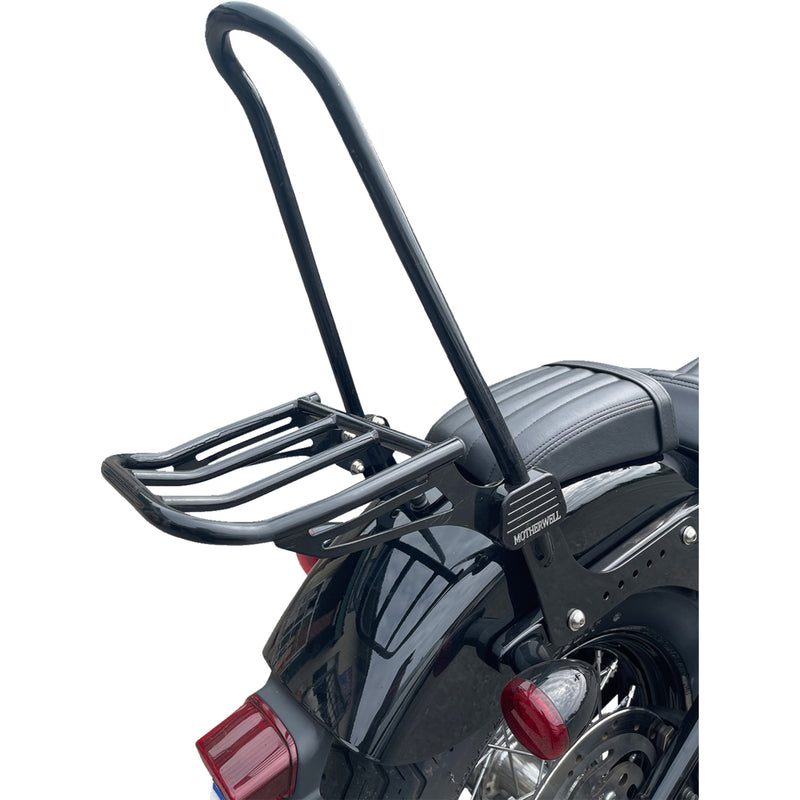 MOTHERWELL 1501-0758 MWL-159-GB Luggage Rack for Tall One-Piece Sissy Bar Luggage Rack For Tall Sissy Bar - Gloss Black