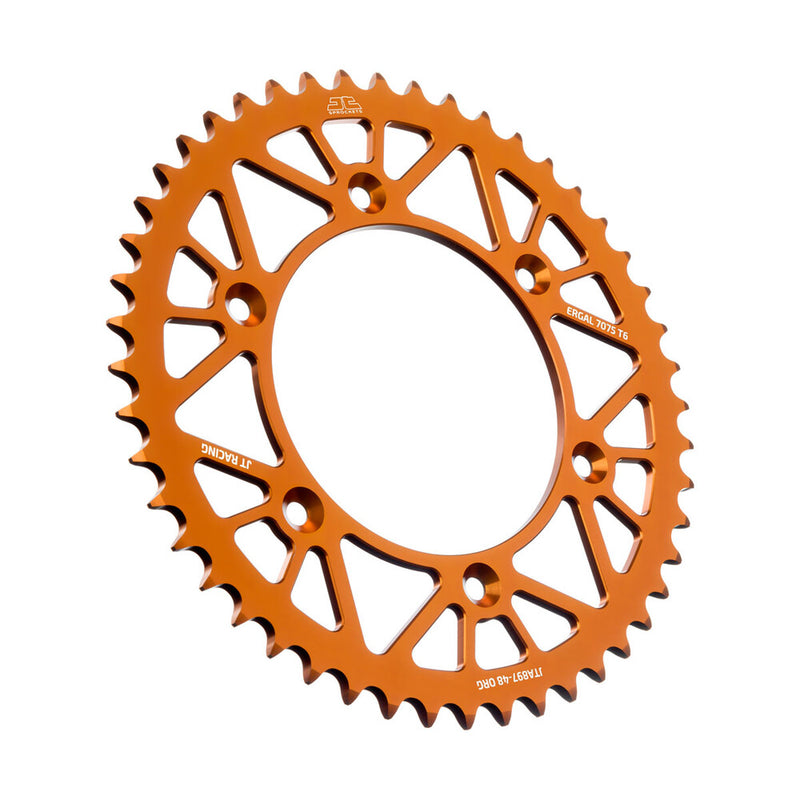 JT Sprockets Rear Racelite Sprocket Alum 48T-520 ORG HUS - JTA897.48ORG KTM Dirt Bikes 1991-2017