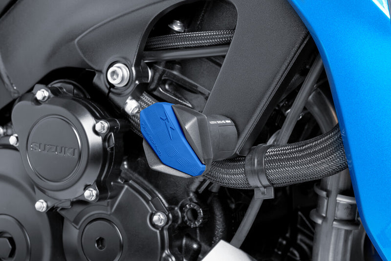 Puig Hi-Tech Parts Frame Slider R12 END Blue - 6378A For Ducati Motorcycles 2002-2020 | Honda Motorcycles 1997-2020 | Suzuki Motorcycles 2001-2013