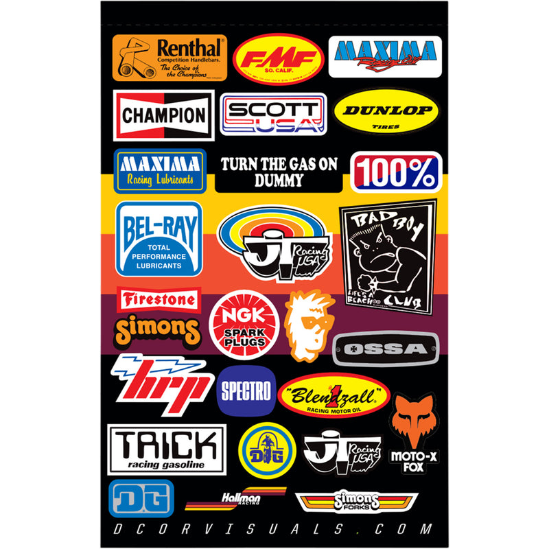D'COR VISUALS 4320-2451 40-90-122 Decal Sheet throwback