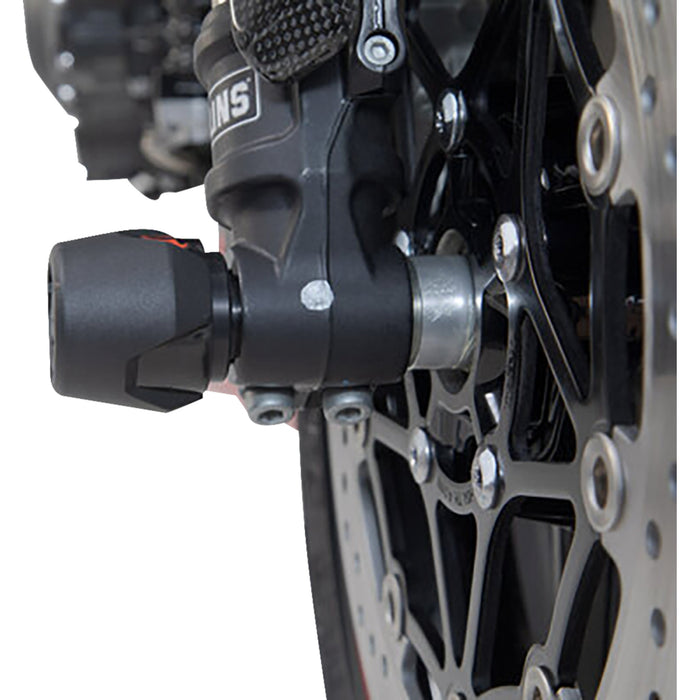 SW-MOTECH 0505-2246 STP.11.176.10001/B Front Axle Slider Axle Sliders - Front - Set - Triumph 800/1050/1200 - Yamaha 700 - Himalayan