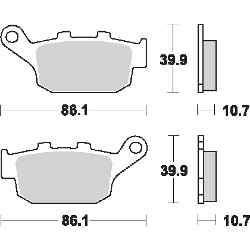 Sbs Brake Pad - 614LS Buell Motorcycles 1998-2010