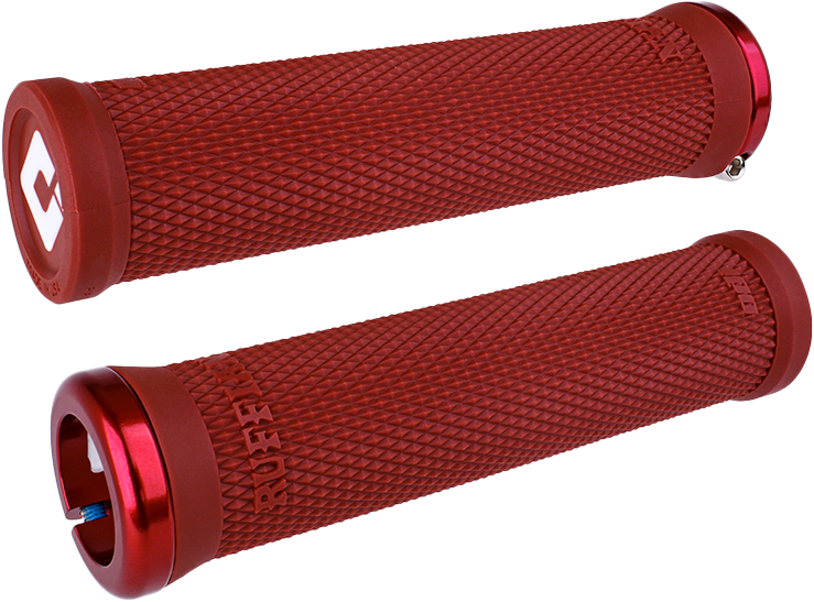 Odi 206-1331 L33RFDR-R RUFFIAN V2.1 GRIPS 135MM DK. RED/RED STNLS STEEL SCREWS
