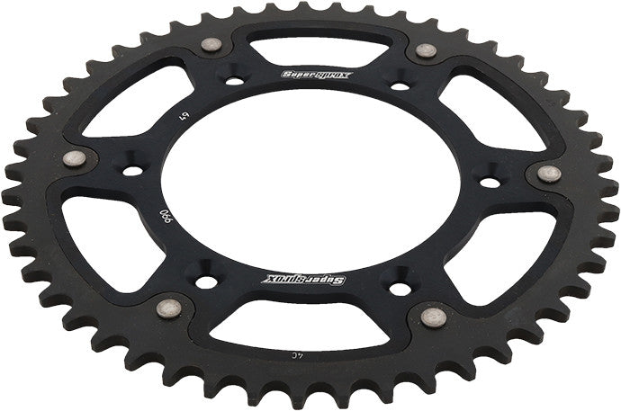 Supersprox Rear Stealth Sprocket Aluminum Steel 49T-520 Black - RST-990-49-BLK KTM 620 Duke / 640 Duke / 690 Duke 2008-2016