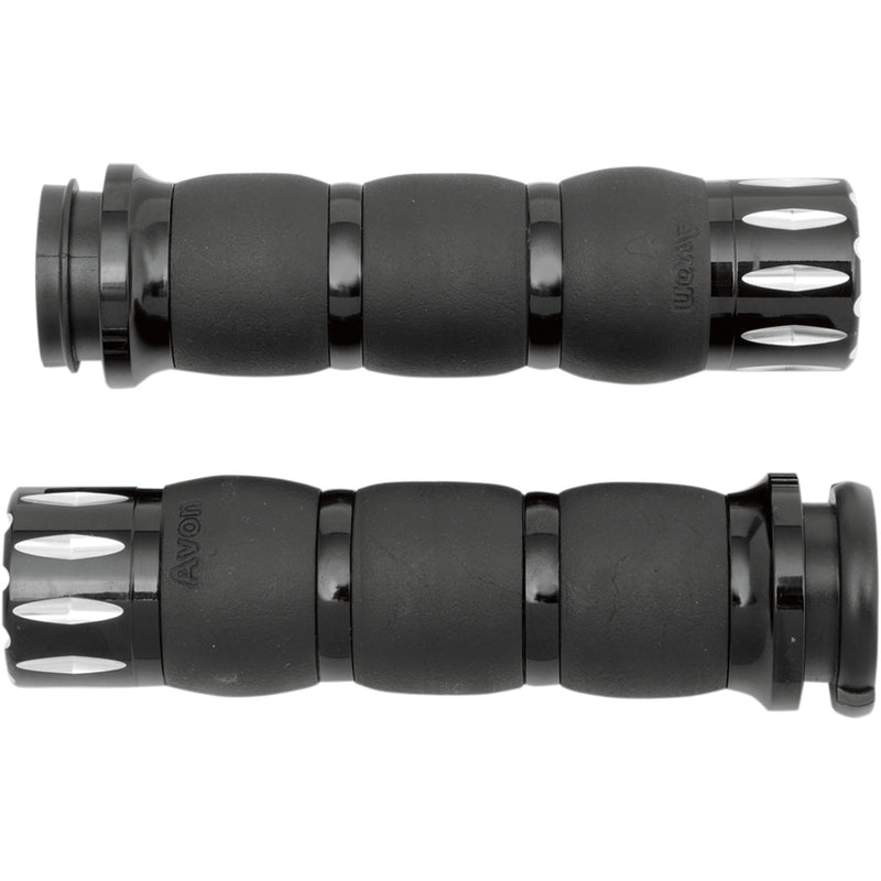 Avon Velvet Air Grips - AIR-96-AN-FL-RI For Harley Motorcycles 2008-2023