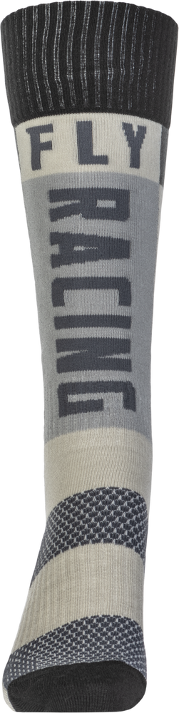 Fly Racing Youth MX Socks Thick Grey Black