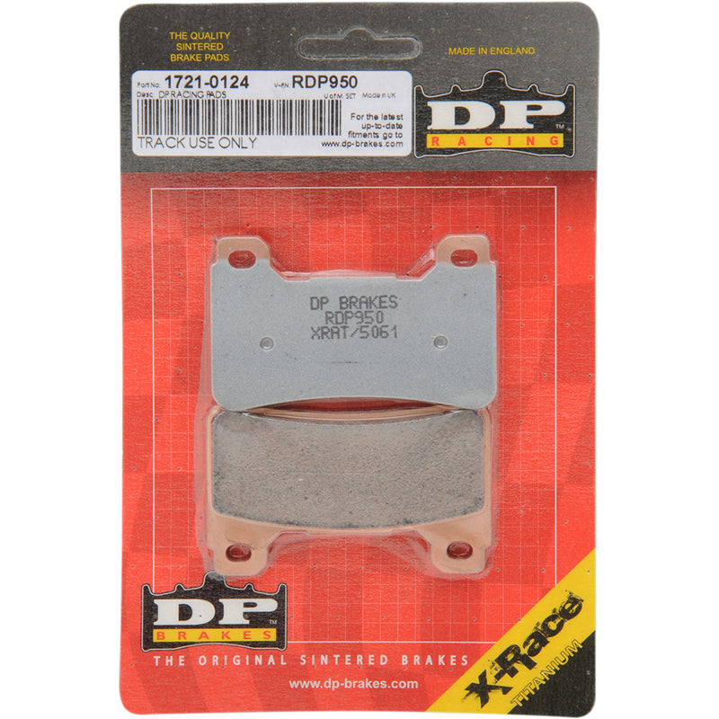 DP BRAKES 1721-0124 RDP950HH RDP X-Race Titanium Sintered Brake Pads RDP Racing Brake Pads - CBR