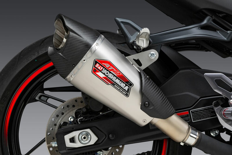 Yoshimura 960-1116 19450BP520 EXHAUST STREET AT2 SLIP-ON SS/SS/CF