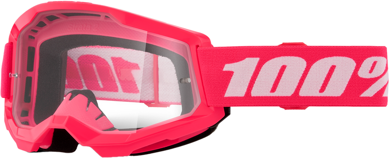 100% 610-5225 50027-00017 STRATA 2 GOGGLE PINK CLEAR LENS