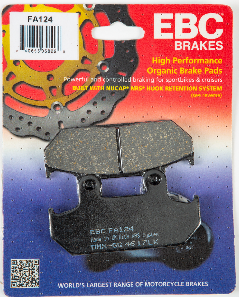 EBC Brake Pads - FA124 Honda VFR700F Interceptor / VFR750F / CBR1000F Hurricane 1986-1988