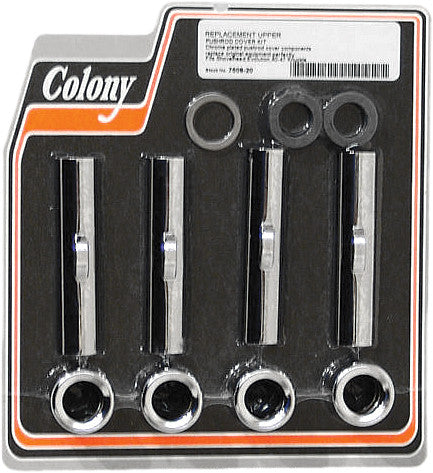Colony Machine Upper Pushrod Cover Kit Outer EVO Shov/ Knuck - 7508-20 For Harley Motorcycles 1984-1999
