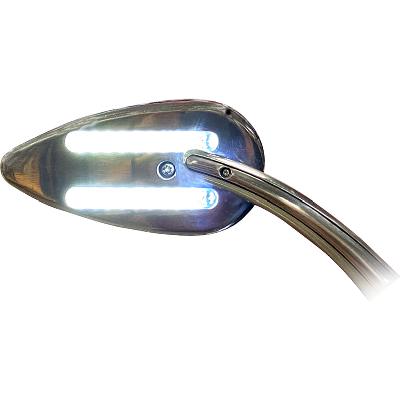 CUSTOM DYNAMICS 0640-1760 CD-MIR-PLUG-C LED Mirrors with Run/Turn Signal - Side View - with LED Turn Signals - Chrome