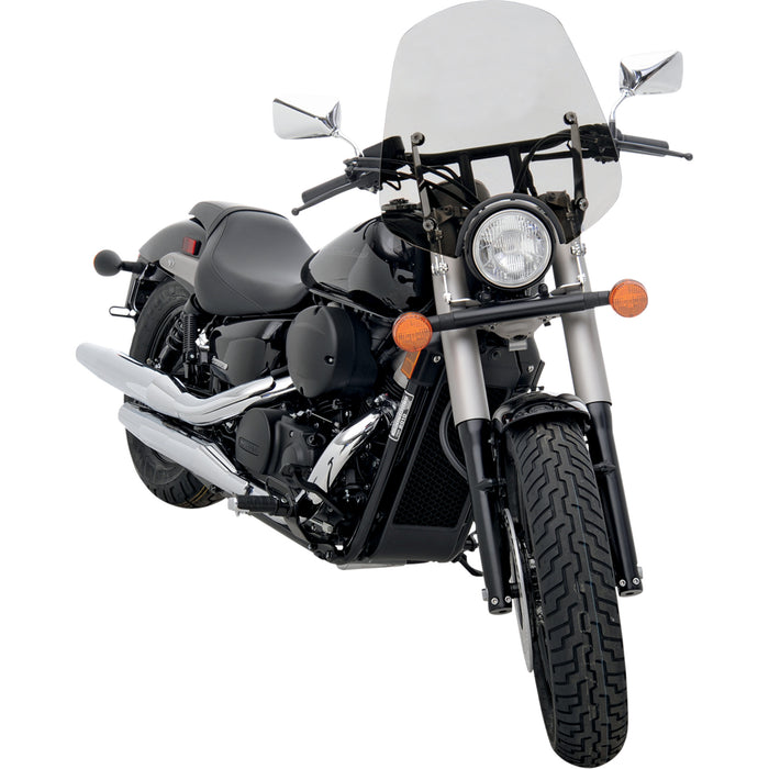 MEMPHIS SHADES MEP5519 MEP5519 Pop Top Sportshield Pop Top Windshield - 7" Headlight Cut Out - Solar
