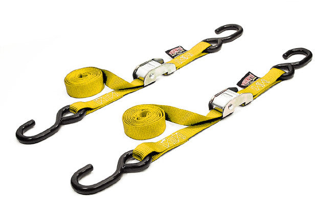 Powertye TIE-Down CAM S-Hook 1"X5.5' Yellow Pair - 22268