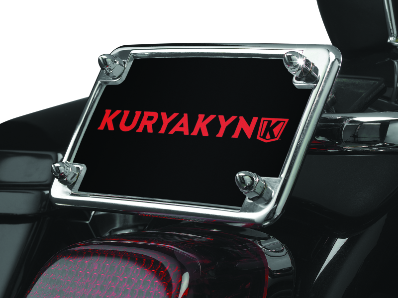 Kuryakyn 9166 License Frame & Backing Plate Set 4in X 7in Chrome - User 1