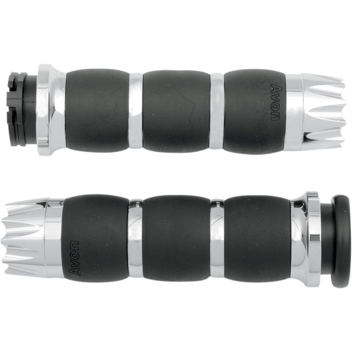 AVON GRIPS 0630-1194 AIR-93-EX Excalibur Velvet Air Grips Grips - Excalibur - Velvet - Chrome