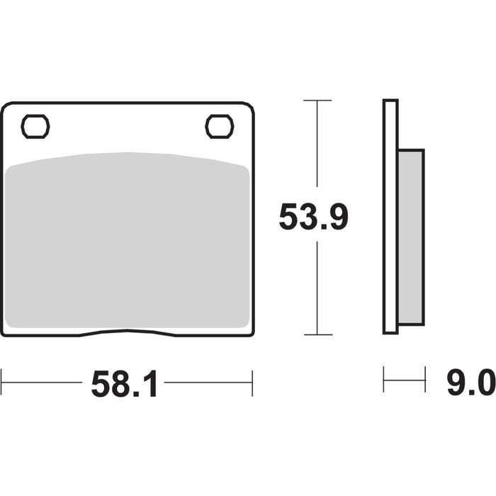 SBS 1722-0738 512HF HF Street Ceramic Organic Brake Pads HF Brake Pads - Kawasaki/Suzuki
