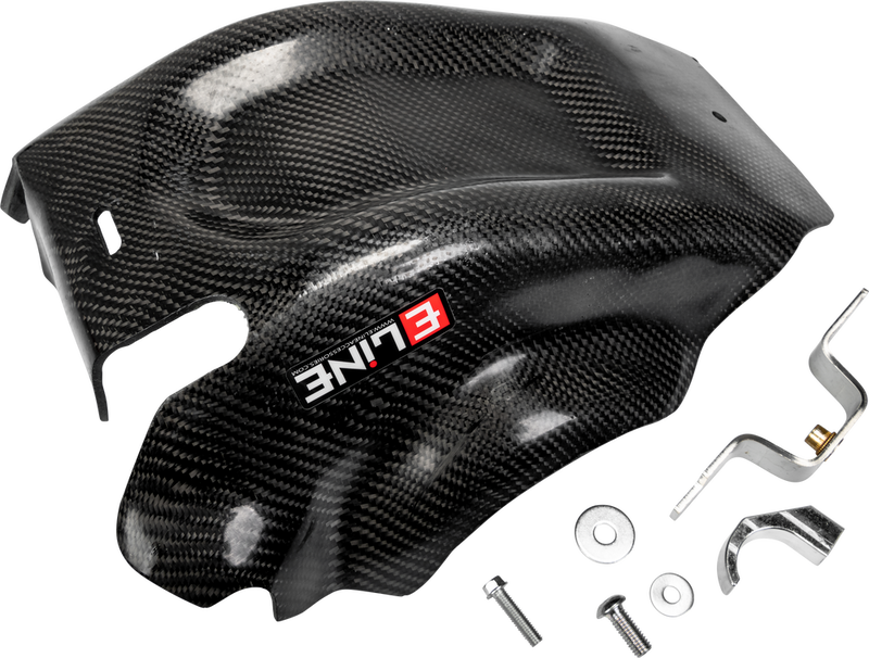 E-Line Accessories Carbon Fiber Skid Plates GAS HUS - MSP25017C KTM Dirt Bikes 2019-2023