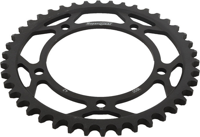 Supersprox Rear Sprocket Steel 42T-530 Black - RFE-1800-42-BLK For Suzuki Motorcycles 2001-2016 | Triumph 955 / Daytona / Tiger 2005-2012