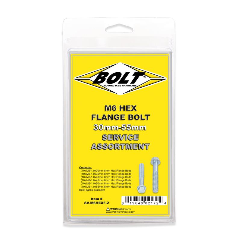 Bolt 024-68030 SV-M6HEXF-20 M6 8MM HEX FLANGE BOLT ASSORTMENT 60 PIECE KIT