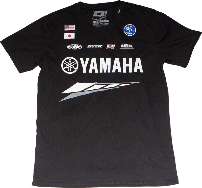 D-cor 862-81141L 80-126-3 YAMAHA FACTORY T-SHIRT BLACK LG