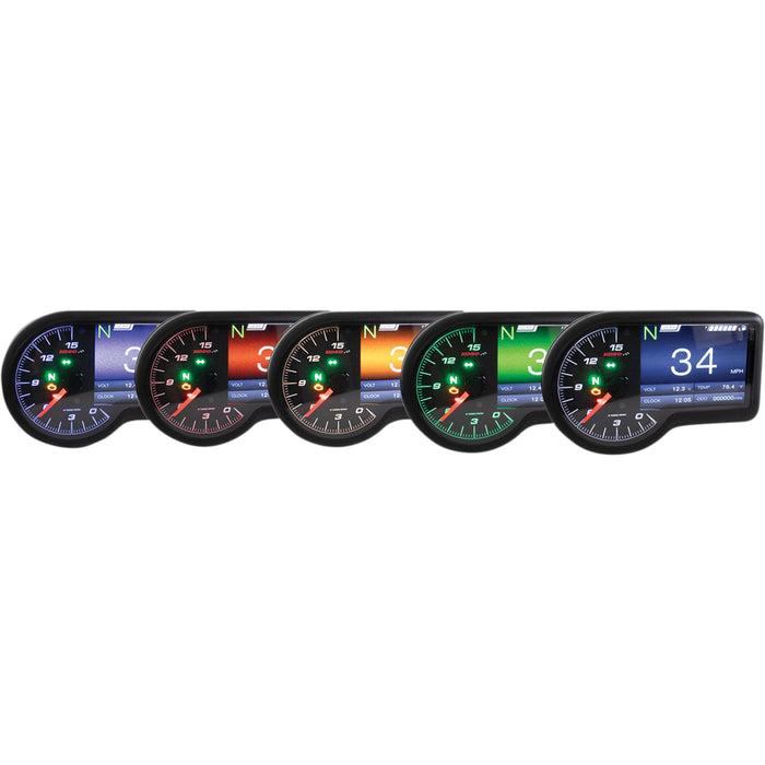 KOSO NORTH AMERICA 2212-0828 BA071000 RX-3 TFT Multifunction Meter RX-3 Gauge - Black