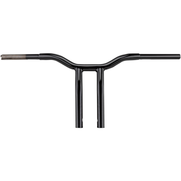 LA CHOPPERS 0601-4937 LA-7338-08B Kage Fighter Welded Bent-Riser Handlebar Handlebar - Kage Fighter - One Piece - Bent - 8" - Black