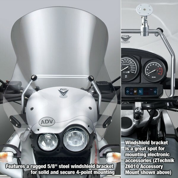 ZTechnik Vstream+ Windscreen Tall Tour Clear - Z2422 BMW 1150 Adventure / R1150GS Adventure 2002-2005
