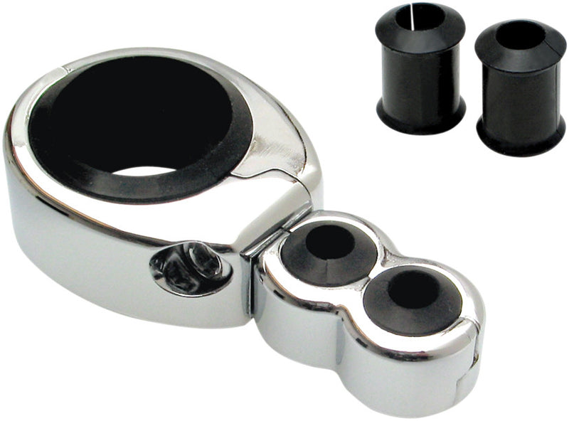 Motion Pro 57-10044 11-0044 CABLE CLAMP 1"-1 1/8" DUAL THR/CLU CHROME