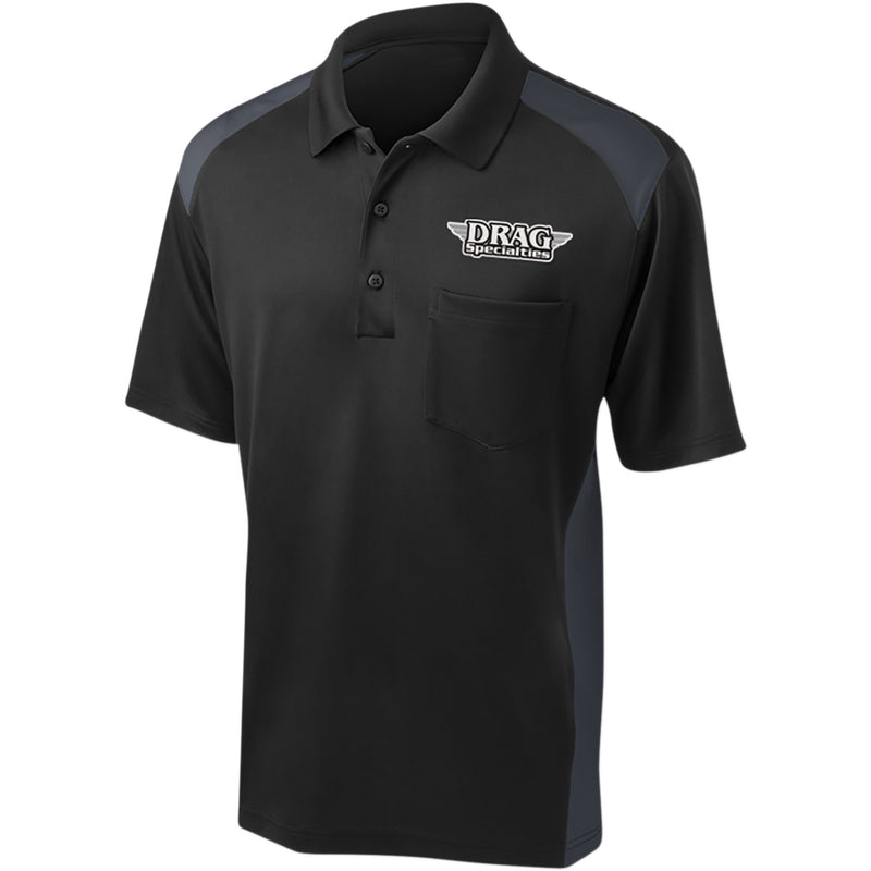 THROTTLE THREADS 3040-2902 DRG30CS416BCH3X Drag Specialties Polo Shirt black/charcoal - 3xl