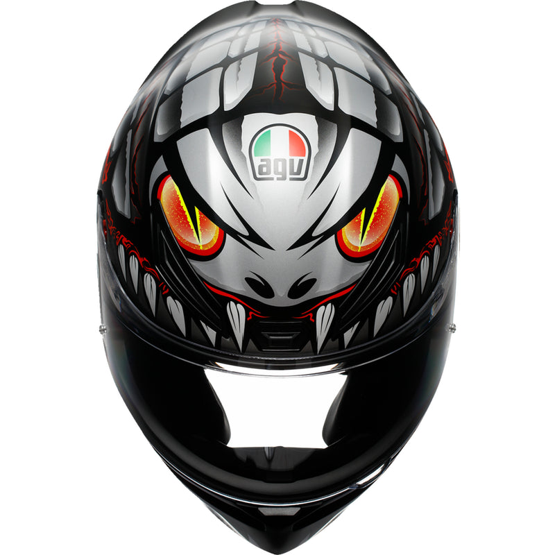 AGV K1 S Lyzard Helmet - Matte Black/Gray/Red