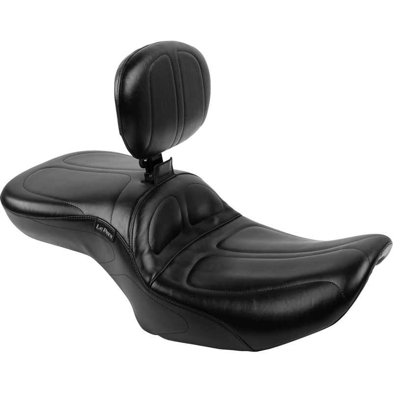 LePera Maverick Seat With Backrest Black - LV-957BR For Harley Touring 2023-2026
