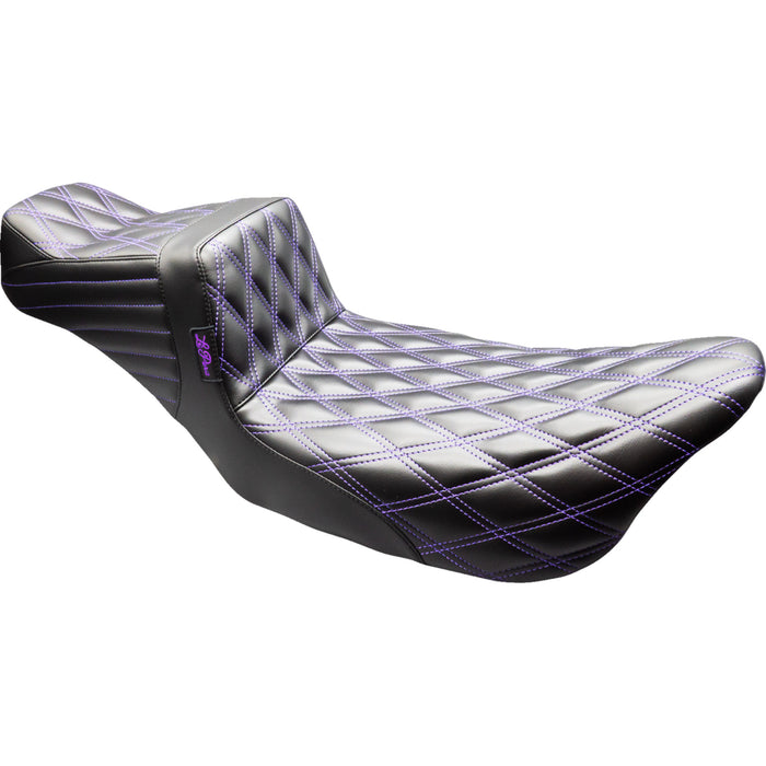 LE PERA 0801-2174 LK-587DLDD-PR01 Tailwhip Daddy Long Legs Seat black - purple double diamond stitch - flt/flh '08-'23