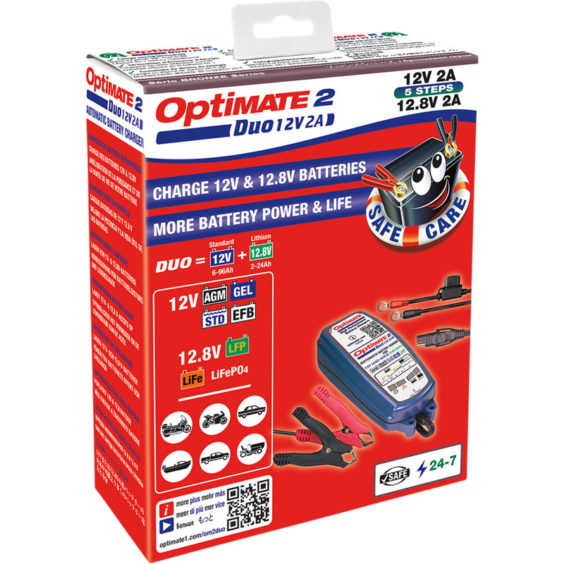 TECMATE 3807-0572 TM-551 Optimate™ 2 Duo Battery Charger/Maintainer Battery Charger/Maintainer