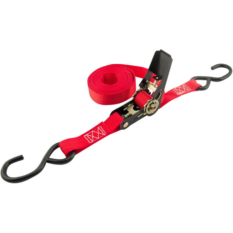 ERICKSON 3920-0400 01400 1" X 15' Light Duty Ratchet Strap Ratchet Strap - 1" x 15' - Red
