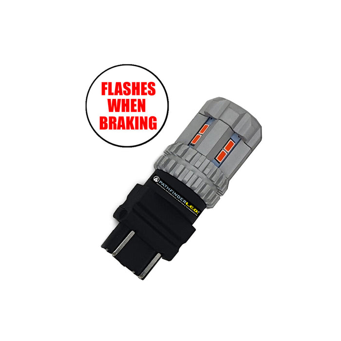 Pathfinder 226-0079 3157RP 3157 ULTRA FLASH LED BULB EA FLASHES 4X WHEN BRAKING
