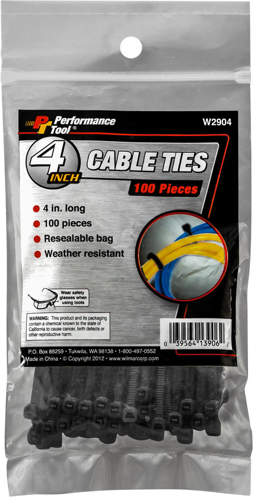 Performance Tool 117-1139 W2904 CABLE TIE 4" 100/PACK
