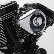 S&S Cycle 170-0437 08-17 Touring/16-17 Softail Models Stealth Air Cleaner Kit W/ Chrome Mini Teardrop Cover - Photo - Primary