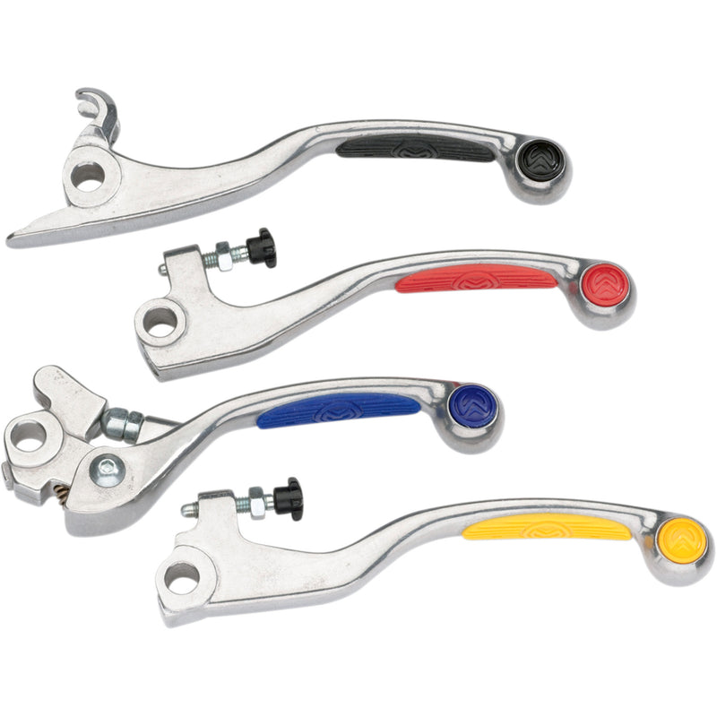 Moose Offroad Competition Lever Set - 1SGWF32 For Kawasaki Dirt Bikes 2000-2015 | Suzuki RM 100 / RM 65 / RMZ 250 / RMZ 450 2003-2007