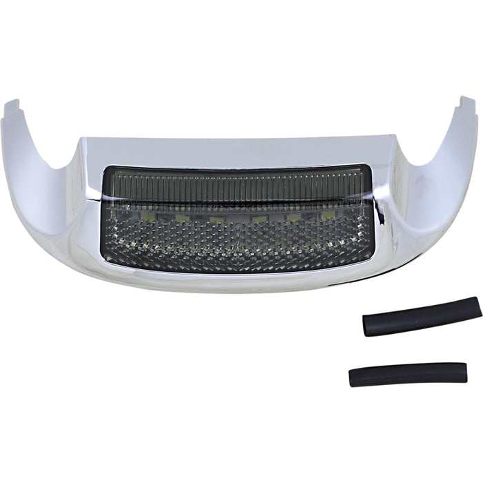 CUSTOM DYNAMICS 2040-1625 GEN-FT-WS Front LED Fender Tip - White LED/Smoke Lens - Chrome