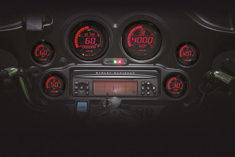 Koso North America Digital Gauge Cluster Black Bezel Flht AND Fltr - BA050903 For Harley Touring 2004-2013