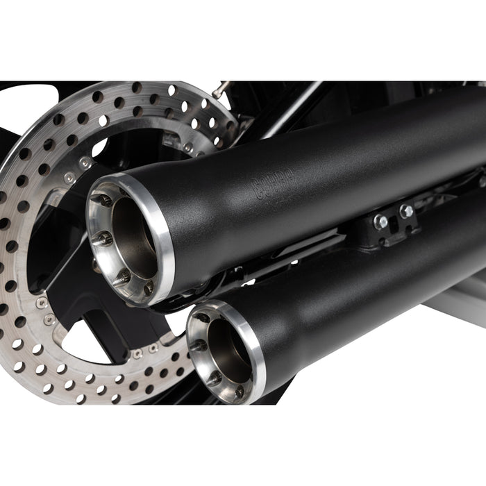 COBRA 1801-1245 6057B RPT 3" Slip-On Mufflers - RPT Mufflers for Softail - Black