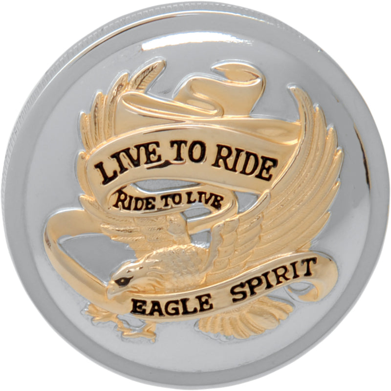 Drag Specialties Live to Ride Fuel Cap - DS-390148 For Harley Motorcycles 1982-1996