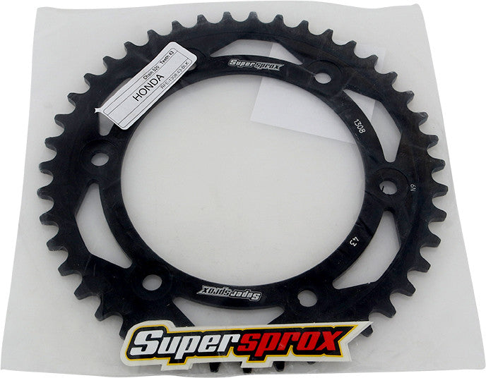 Supersprox 106-130843 RFE-1308-43-BLK REAR SPROCKET STEEL 43T-520 BLK HON